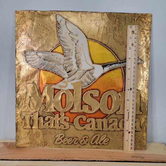 Molson Beer & Ale 13" X 13.5" Sign - Picture 6 of 6